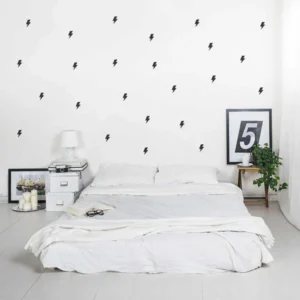 Tiny lightnings pattern wall decal ,Mini Lightning Decal Sticker kids baby room decor , 35 pcs per set