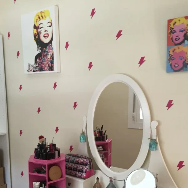 Tiny lightnings pattern wall decal ,Mini Lightning Decal Sticker kids baby room decor , 35 pcs per set - Image 5