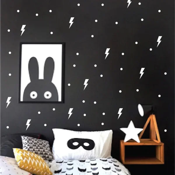 Super Lightning Decorative Stickers Wall Sticker For Kids Room Baby Boy Room Wall Decal Stickers Nursery Bedroom Home Decor - Image 5