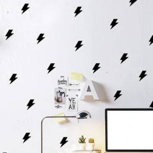 Tiny lightnings pattern wall decal ,Mini Lightning Decal Sticker kids baby room decor , 35 pcs per set