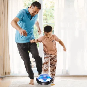 Air Power Hover Ball with LED Light and Foam Bumper Indoor Outdoor Air Floating Soccer Ball Floating Soccer for Boys Girls
