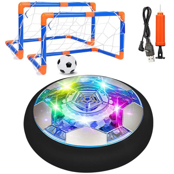 Air Power Hover Ball with LED Light and Foam Bumper Indoor Outdoor Air Floating Soccer Ball Floating Soccer for Boys Girls - Image 3