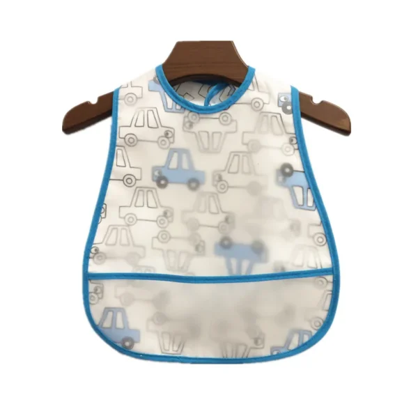 2023New Cartoon Pattern EVA Waterproof Pocket Lunch Feeding Bibs Adjustable Baby Bibs Cute Children Baby Apron Kids Burp Cloths - Image 4