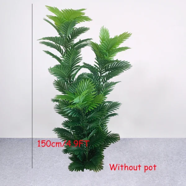 150cm Large Artificial Palm Tree Tropical Fake Plants Real Touch Palm Leafs Plastic Banyan Tree for Home Garden Shop Party Decor - Image 4