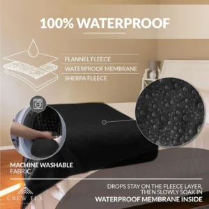 Waterproof Blanket for Bed Intimacy, 3 Layer Lightweight and Stain Proof Couples Blanket Waterproof & Dogs, Love Blanket Waterpr