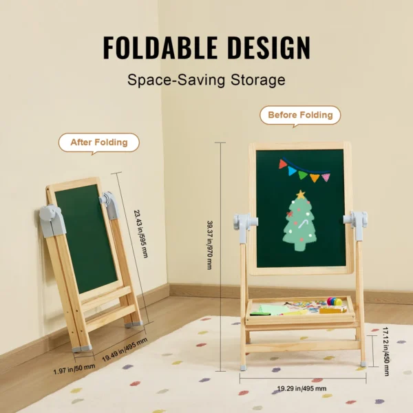 VEVOR Standing Magnetic Drawing Board WordPad Art Easel with Painting Accessories Children Educational Toys for Kids Boy Girl - Image 6
