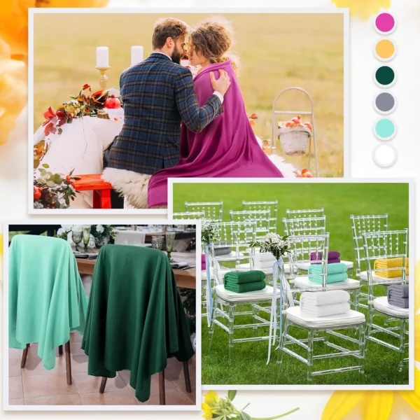 24 Packs Fleece Throw Blanket Soft Warm Lightweight Fleece Blanket Cozy Throw Bulk for Bed Couch Sofa Home Office Wedding Gifts - Image 5