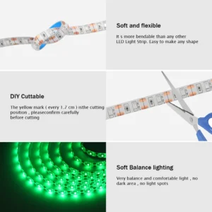 5V USB Led Strip Light SMD 2835 60Leds/m Flexible Ribbon Tape TV Background Lighting 1M 2M 3M 5M LED String Light Room Decor
