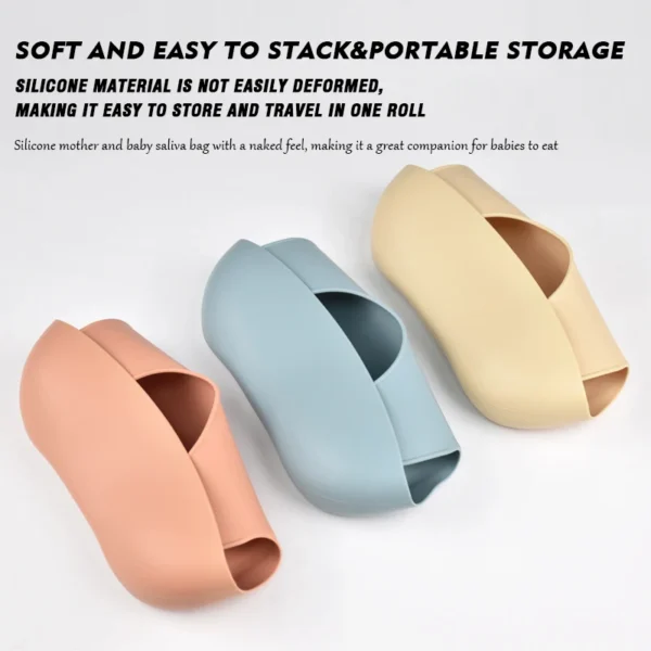 Baby Silicone Tray Bib Waterproof Soft 4-speed Adjustable Bibs Newborn Eating Food Isolate Dirt Feeding Saliva Pocke Kids Stuff - Image 5