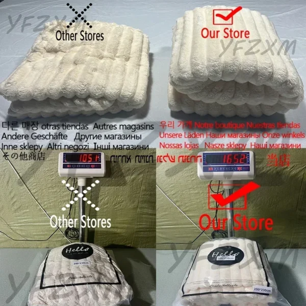 Imitation Rabbit Velvet Spring Autumn Warm Bed Blanket or Blanket and Pillowcase Soft Warmth Sofa Blankets for Throw Lap Blanket - Image 6