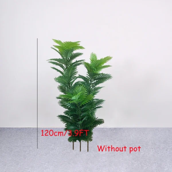 150cm Large Artificial Palm Tree Tropical Fake Plants Real Touch Palm Leafs Plastic Banyan Tree for Home Garden Shop Party Decor - Image 5