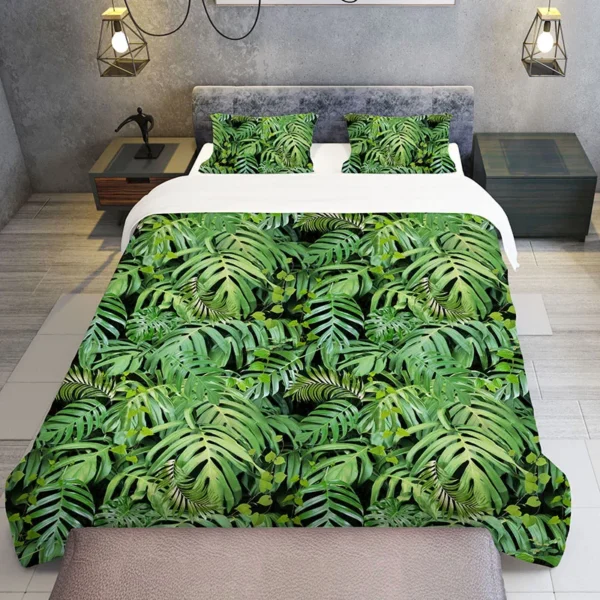 Tropical Flower Bedding Set Luxury 2/3Pcs Floral Print Duvet Cover Sets Single Twin Queen King Size Bedclothes With Pillowcases - Image 5