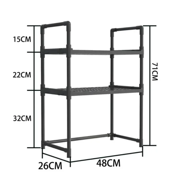 Kitchen Elevated Design Seasoning Rack Microwave Storage RackBilayer Oven Modern Minimalism Kitchen Accessories Organizer - Image 6