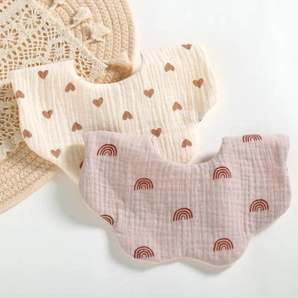 Baby Bibs Cartoon Gauze Muslin Baby Kids Bandana Feeding Burp Cloth Soft Newborn Infant Saliva Towel Baby Girl Boy Accessories - Image 3