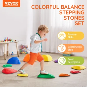 VEVOR 12 PCS Balance Stepping Stones Obstacle Course Game Toys Toddlers Sensory Stepping Stones for Kids Indoor or Outdoor Play