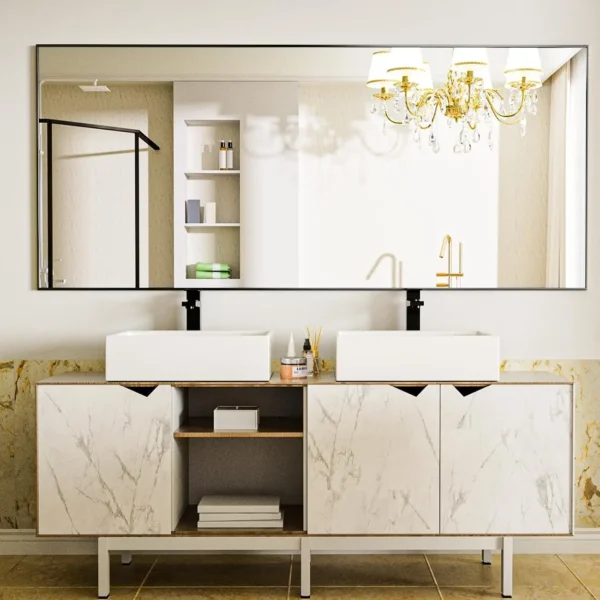 Full Length Mirror, 71"x26" Standing Hanging or Leaning Against Wall Floor Mirrors Body Dressing Wall-Mounted for Living Room, - Image 6