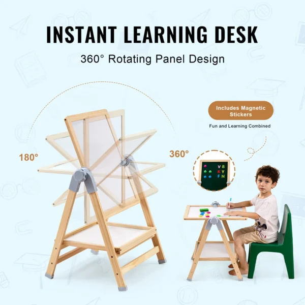 VEVOR Standing Magnetic Drawing Board WordPad Art Easel with Painting Accessories Children Educational Toys for Kids Boy Girl - Image 3