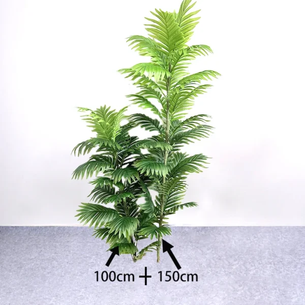 150cm Large Artificial Palm Tree Tropical Fake Plants Real Touch Palm Leafs Plastic Banyan Tree for Home Garden Shop Party Decor - Image 6