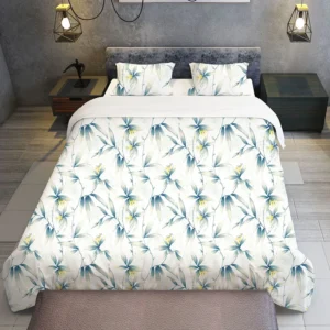 Tropical Flower Bedding Set Luxury 2/3Pcs Floral Print Duvet Cover Sets Single Twin Queen King Size Bedclothes With Pillowcases