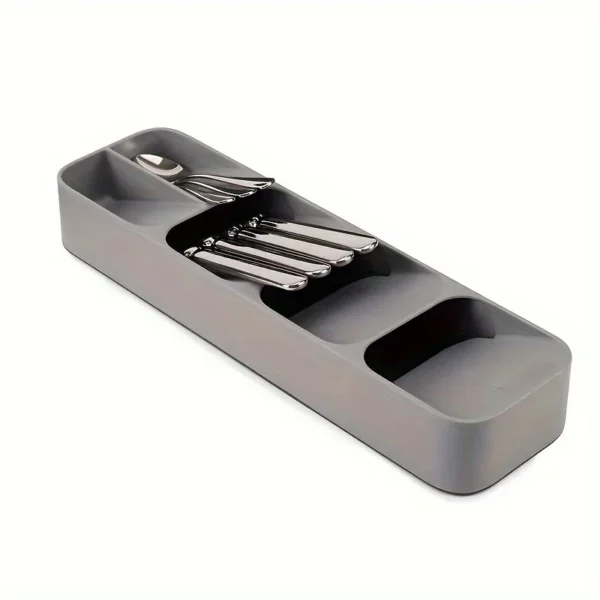 Flatware Drawer Organizer Tray for Kitchen Drawers Cutlery Holder for Spoons Forks and Knives Utensils Storage Organization - Image 5