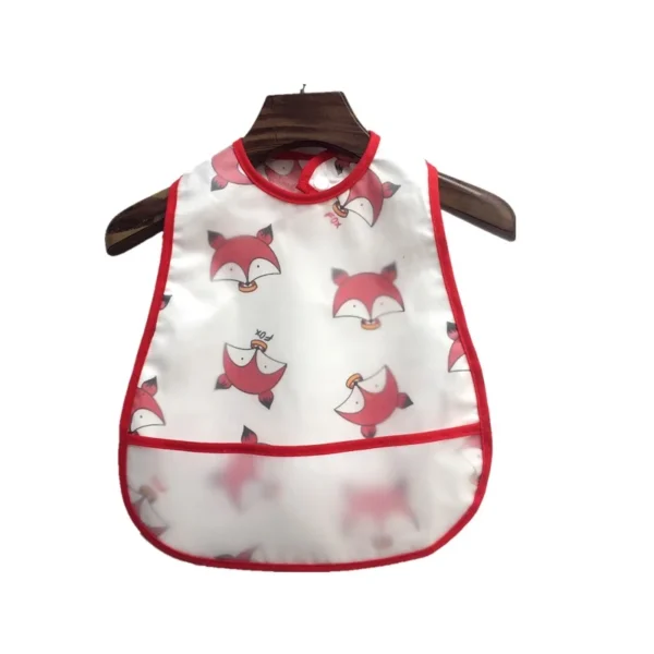2023New Cartoon Pattern EVA Waterproof Pocket Lunch Feeding Bibs Adjustable Baby Bibs Cute Children Baby Apron Kids Burp Cloths - Image 5