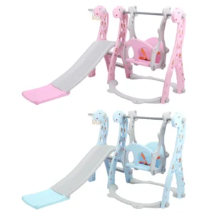 Children Play Slide Set Climber Swing Set Toddler Climber Swing Set with Basketball Hoop Outdoor Indoor Children Play Slide Set