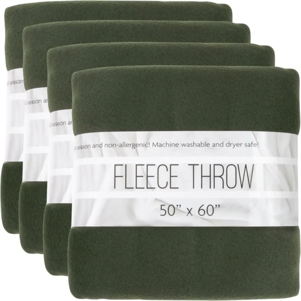 (24 Pack) Bulk Fleece Throw Blankets for Wedding Favors, Homeless Women, Men, Homes, Bed, Sofa, Couch, Office, Pet Blankets, Tra