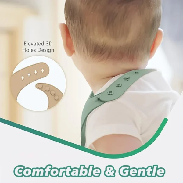 Baby Silicone Tray Bib Waterproof Soft 4-speed Adjustable Bibs Newborn Eating Food Isolate Dirt Feeding Saliva Pocke Kids Stuff - Image 3