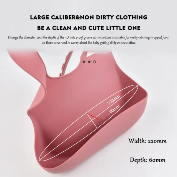 Baby Silicone Tray Bib Waterproof Soft 4-speed Adjustable Bibs Newborn Eating Food Isolate Dirt Feeding Saliva Pocke Kids Stuff - Image 4