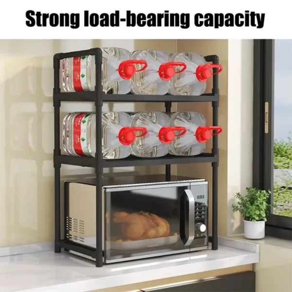 Kitchen Elevated Design Seasoning Rack Microwave Storage RackBilayer Oven Modern Minimalism Kitchen Accessories Organizer - Image 4