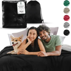 Waterproof Blanket for Bed Intimacy, 3 Layer Lightweight and Stain Proof Couples Blanket Waterproof & Dogs, Love Blanket Waterpr