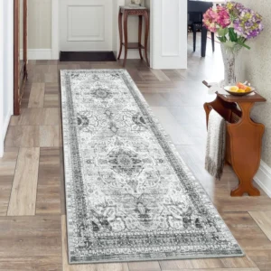 2×6 Washable Hallway Runner Rug Vintage Rug Non Slip Bottom Room Rug, Floor Carpet for Enterway, Laundry Room, Low Profile Rug